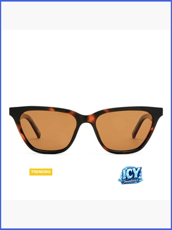 Cat Eye Sunglasses Polarized Plastic Frame W/ Pouch main image 6